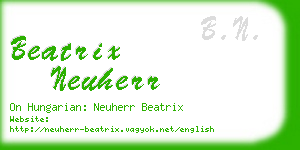 beatrix neuherr business card